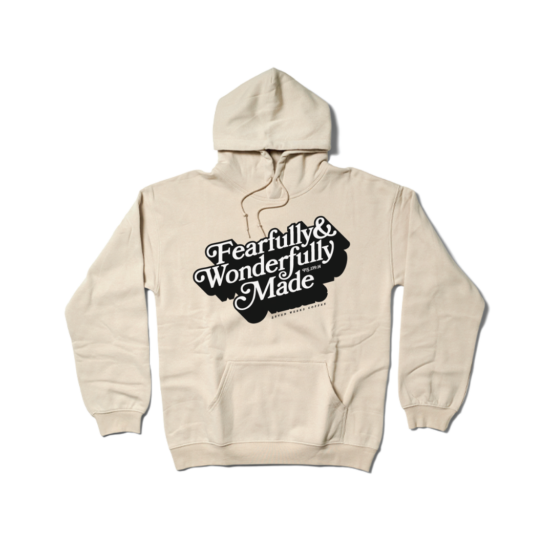 Fearfully & Wonderfully Made Hoodie - Sand