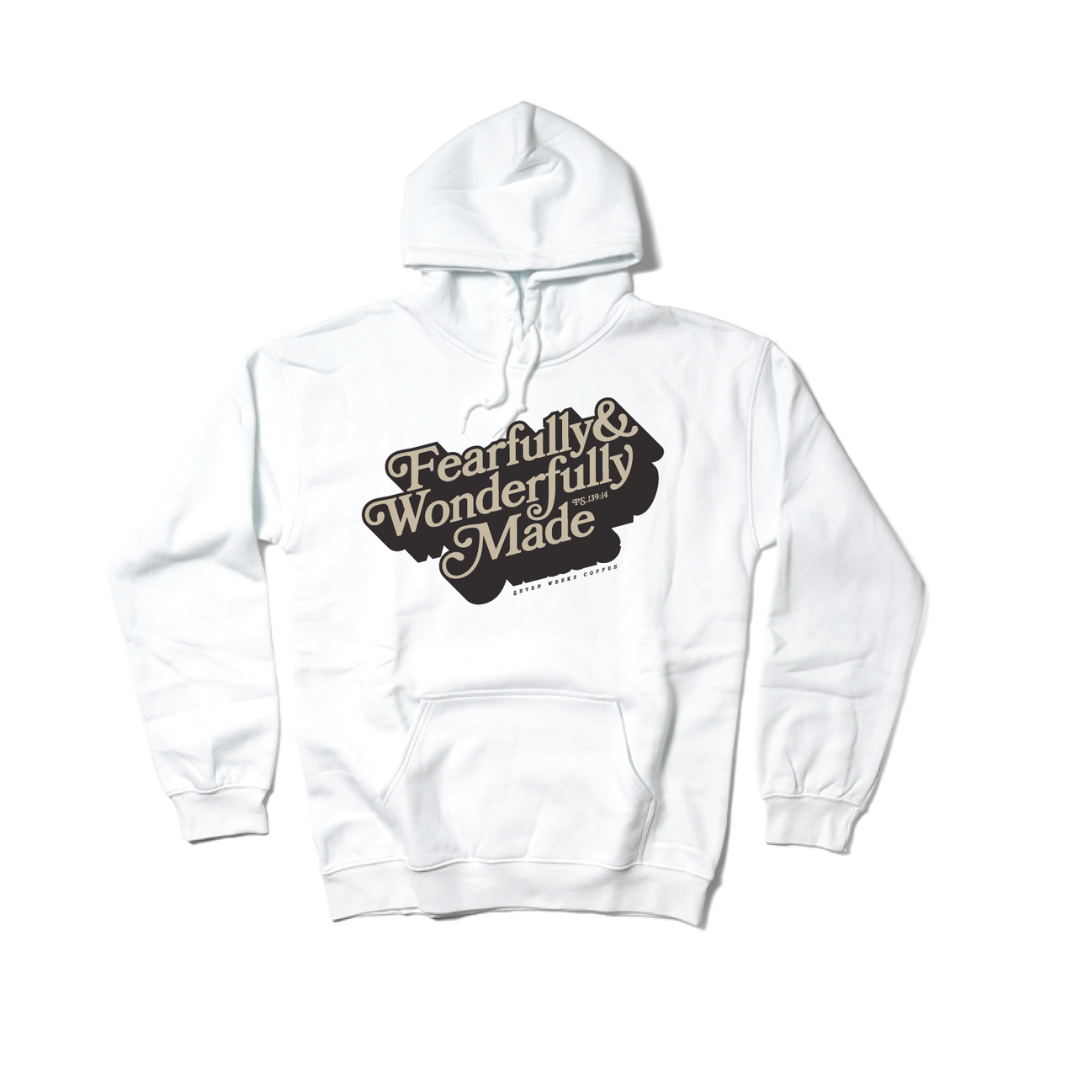 Fearfully & Wonderfully Made Hoodie - White