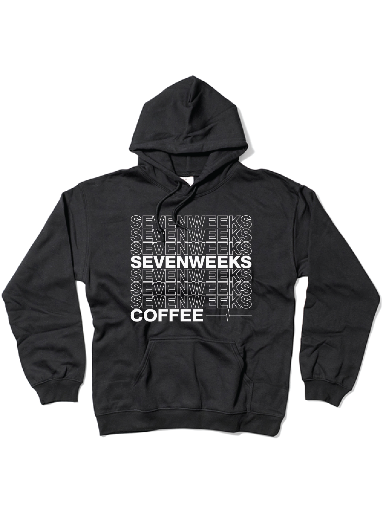 Stacked Seven Weeks Hoodie - Black