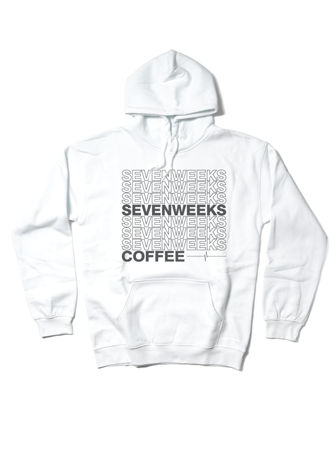 Stacked Seven Weeks Hoodie - White