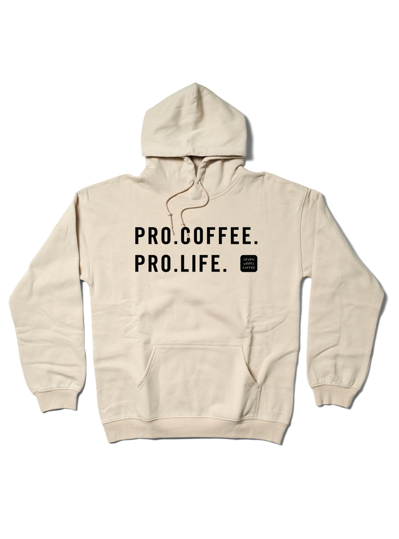 Pro-Coffee Pro-Life Hoodie - Sand