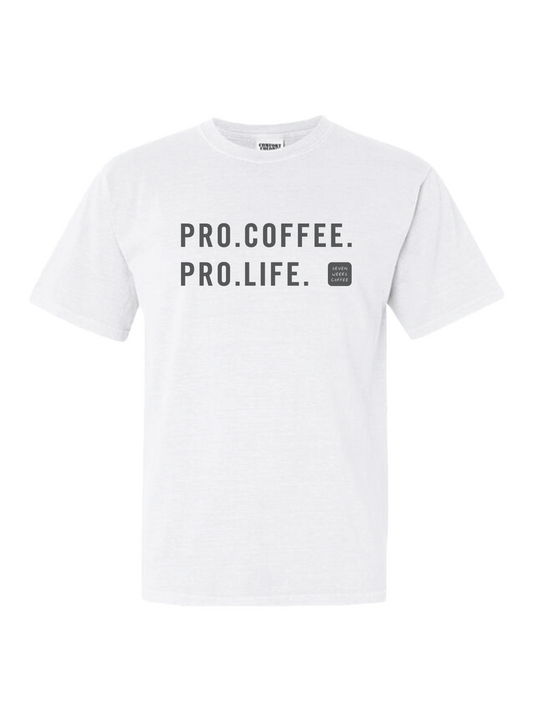 Pro-Coffee Pro-Life Tee - White