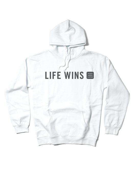 Life Wins Hoodie - White