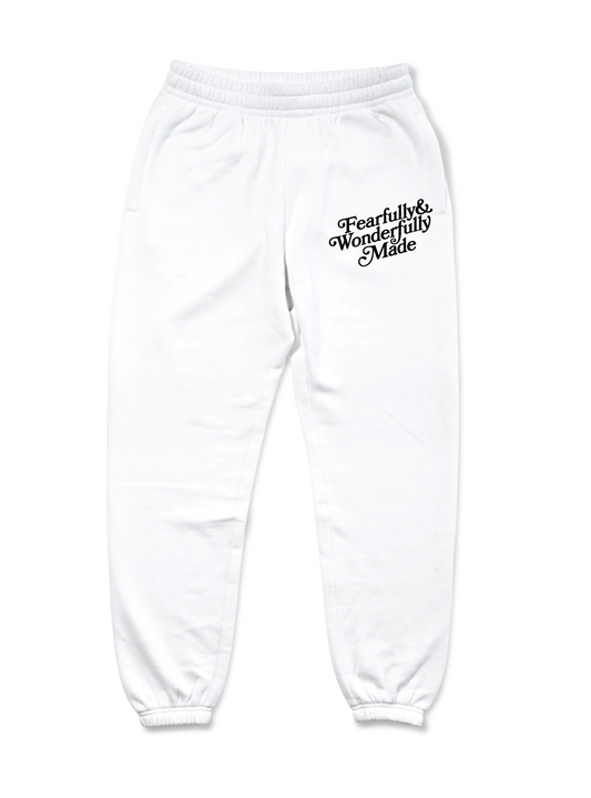 Fearfully & Wonderfully Made Joggers - White